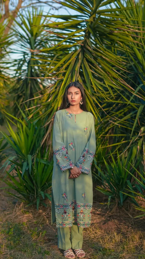 2-Piece Embroidered Lawn Ensemble suit